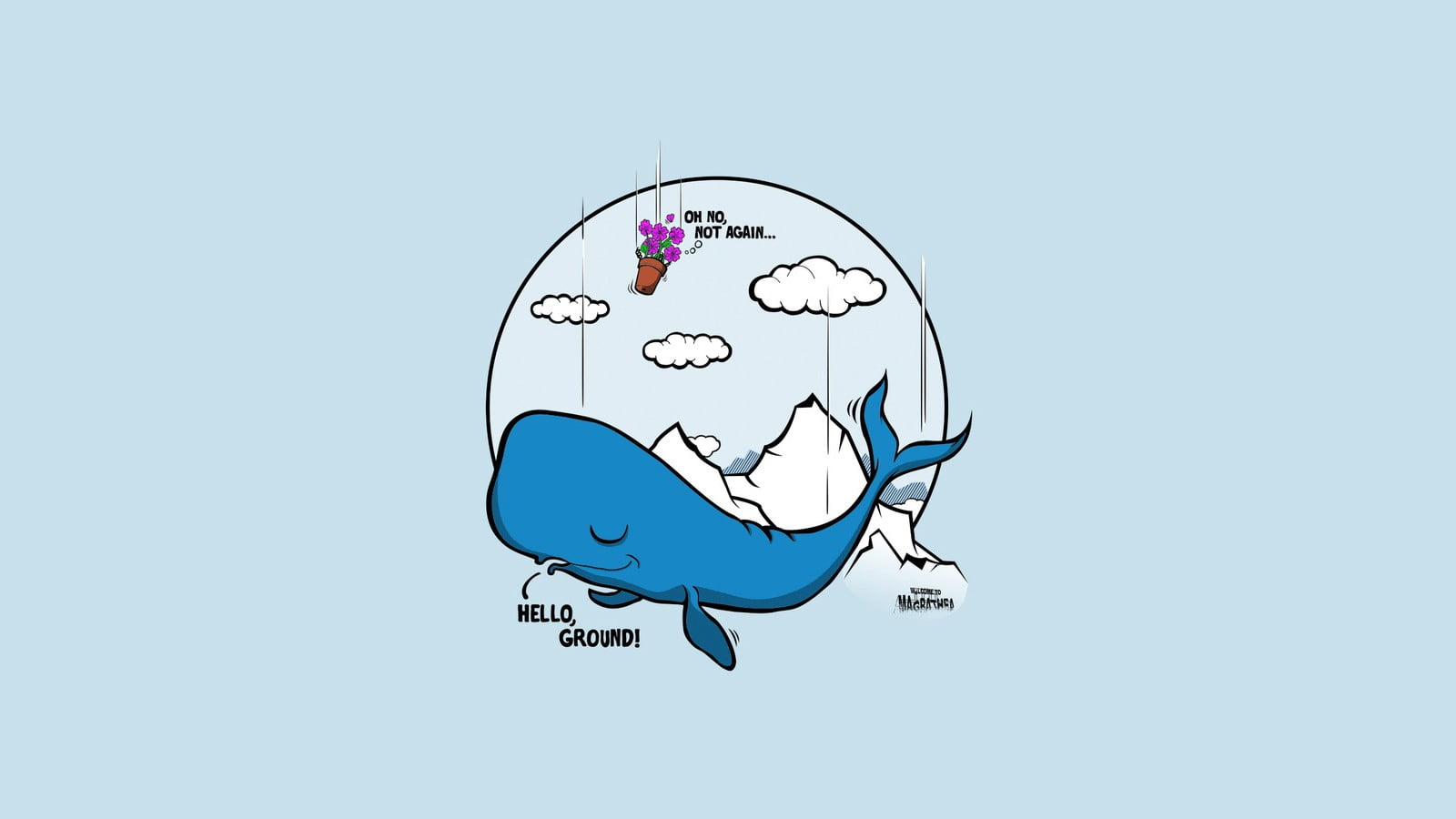 blue whale illustration, The Hitchhiker's Guide to the Galaxy