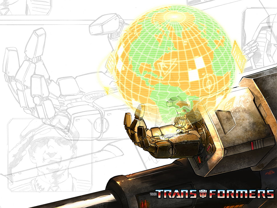 yellow and green table lamp, Transformers, Megatron, robot, the transformers HD wallpaper
