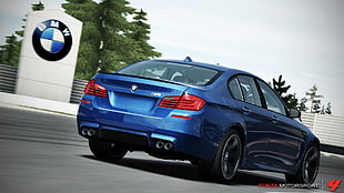 blue BMW M3 sedan, Forza Motorsport 4, Forza Motorsport, car, video games
