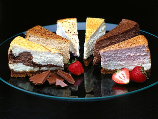 several cake slice HD wallpaper