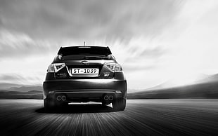 black vehicle, Subaru, Subaru WRX STI, car HD wallpaper