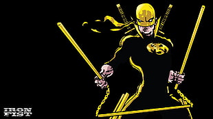 yellow and black character, Iron Fist, Marvel Comics