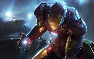 Ironman illustration, Iron Man, Marvel Comics, digital art, artwork