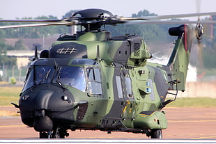 green and black camouflage helicopter, helicopters, NHIndustries NH90, aircraft, military aircraft HD wallpaper