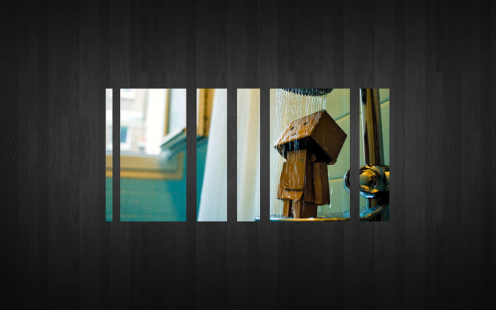 two brown wooden framed wall decors, Danbo HD wallpaper