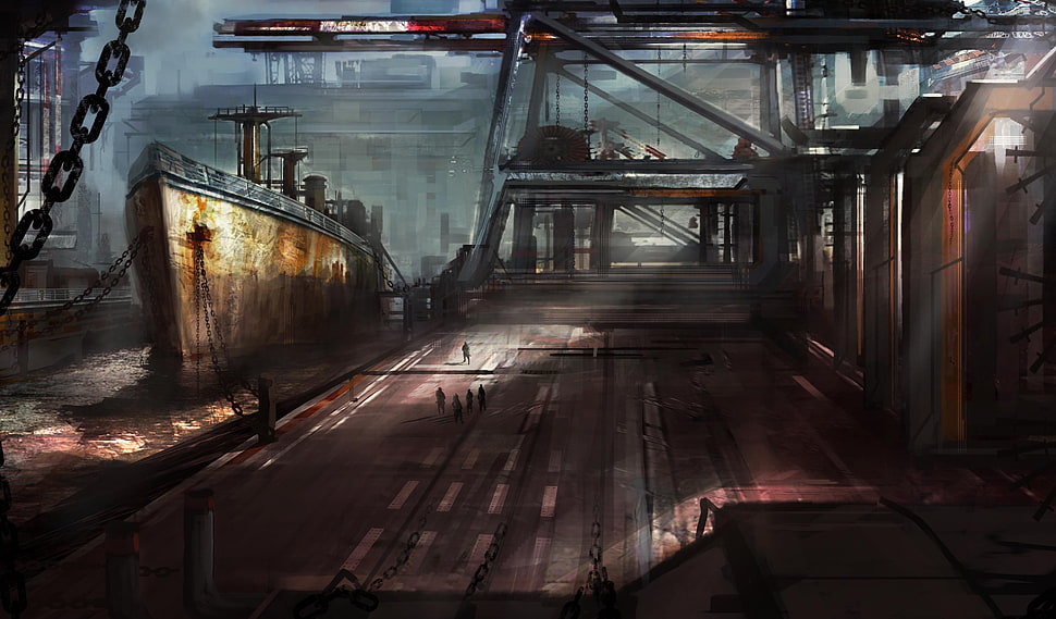 ship 3D wallpaper, artwork, ship HD wallpaper