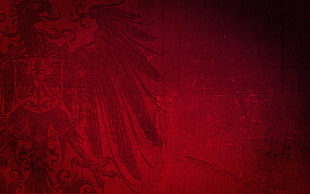 red and black dragon graphic-printed textile, eagle, coat of arms, artwork HD wallpaper