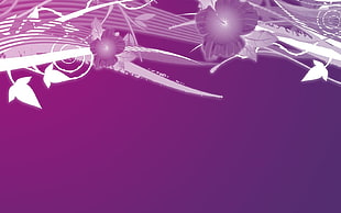 silhouette of flower artwork