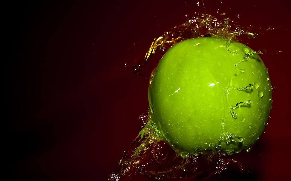 green apple fruit digital wallpaper HD wallpaper