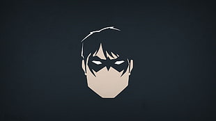man's face digital illustration, DC Comics, hero, Nightwing, Blo0p