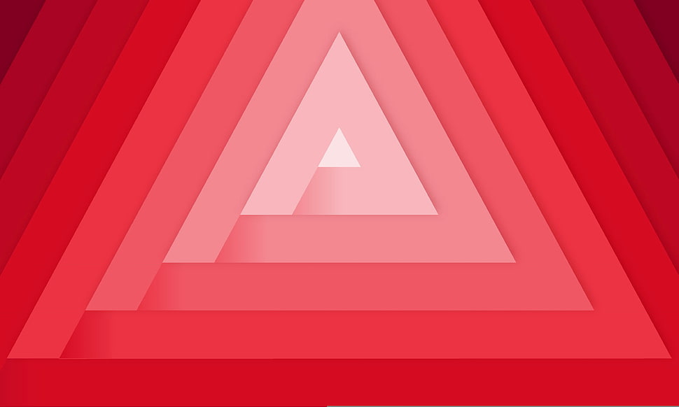 red triangle illustration HD wallpaper