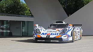 white sport car, Porsche, race cars, Porsche 911 GT1