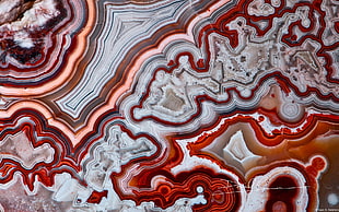 red and multicolored textile, rock, nature, mineral, macro