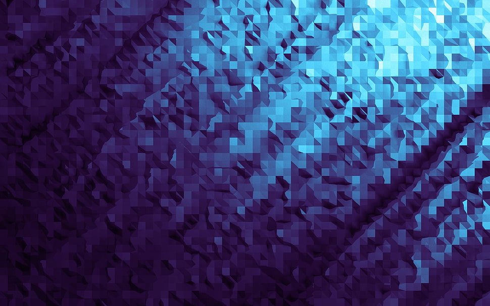 blue and purple pixel wallpaper HD wallpaper