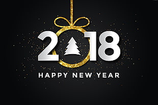 2018 Happy New Year digital wallpaper