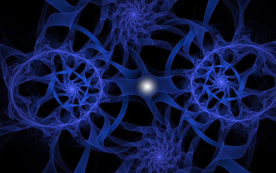 blue and black digital wallpaper HD wallpaper