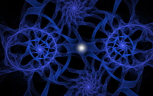 blue and black digital wallpaper
