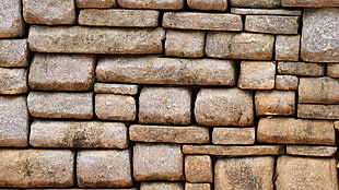 brown brick wall, pattern, texture, wall, stones HD wallpaper