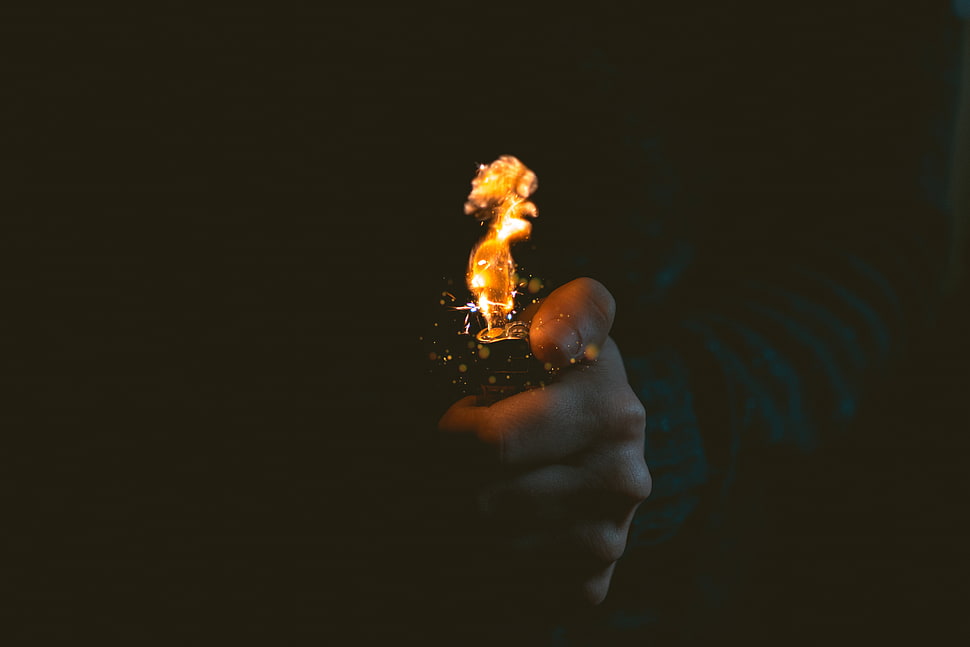 turned on lighter HD wallpaper