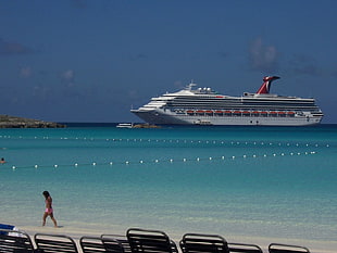 white cruise ship, cruise ship, ship, vehicle