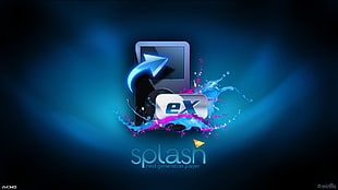 Splash text logo, Splash PRO EX, technology, paint splatter, gradient HD wallpaper