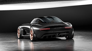black luxury vehicle, Genesis Essentia, sport car, electric cars