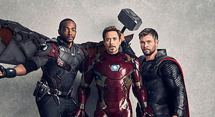 Avengers Falcon, Captain America, and Thor
