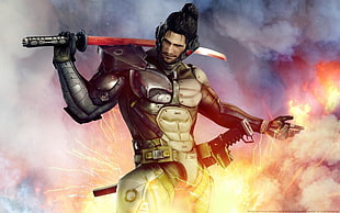 swordsman illustration, Metal Gear Rising: Revengeance, Jetstream Sam HD wallpaper
