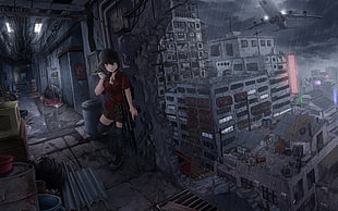 anime character digital wallpaper, urban HD wallpaper