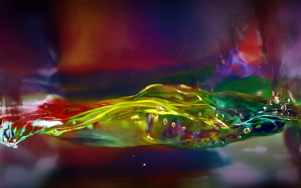 Liquid,  Yellow,  Red,  Blue HD wallpaper
