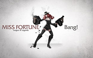 Moss Fortune from League of Legends with text overlay, Miss Fortune, League of Legends