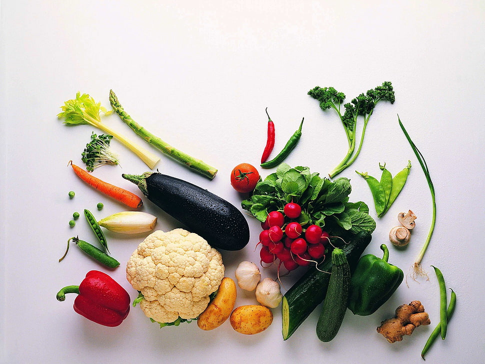 assorted vegetables HD wallpaper