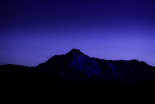 mountain, Mountains, Sky, Night HD wallpaper