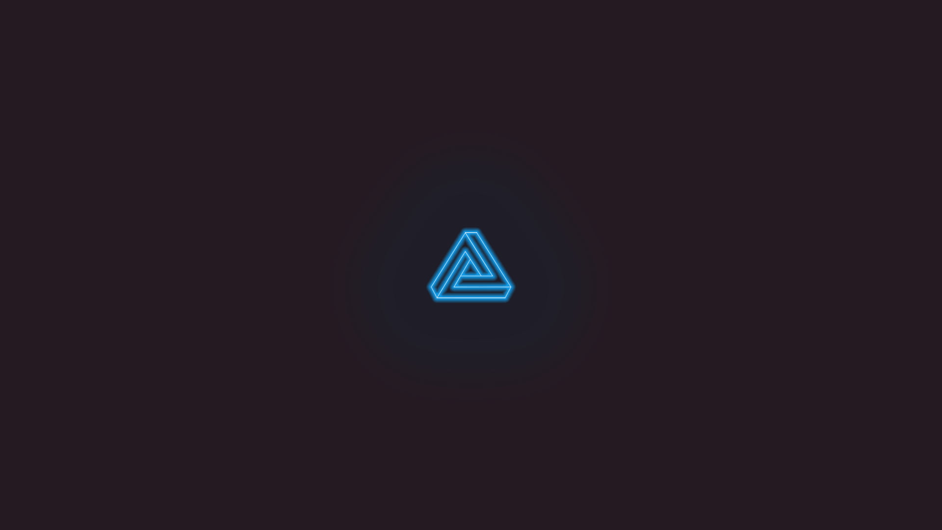 blue triangle logo, blue, simple, Photoshop, Penrose triangle