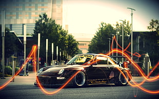 black coupe, Porsche, Porsche 911, car, vehicle HD wallpaper