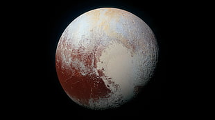 moon surface, Pluto, space, New Horizons, minimalism HD wallpaper