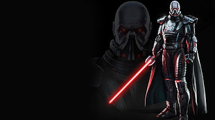 Darth Vader digital wallpaper, Star Wars, Sith, Star Wars: The Old Republic, lightsaber