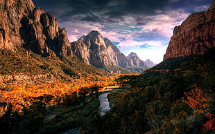 rocky mountain, landscape, Zion National Park, Utah, nature HD wallpaper