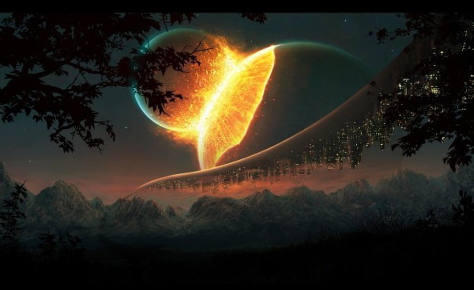 moon illustration HD wallpaper