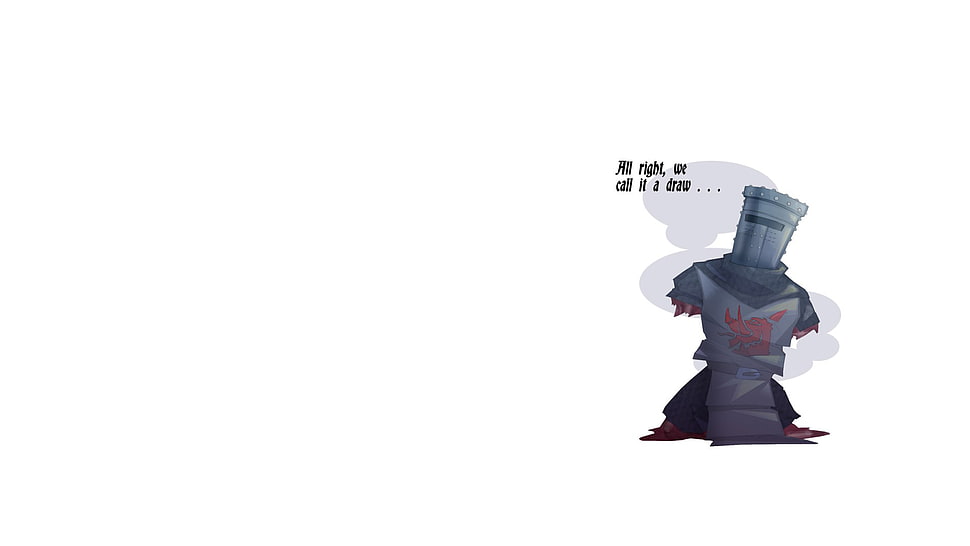 black bin illustration, minimalism, warrior, Monty Python, quote HD wallpaper