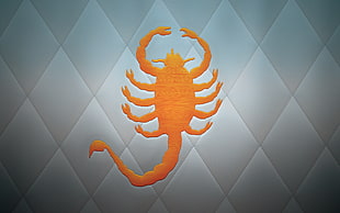 orange scorpion logo, Drive, scorpions, simple HD wallpaper