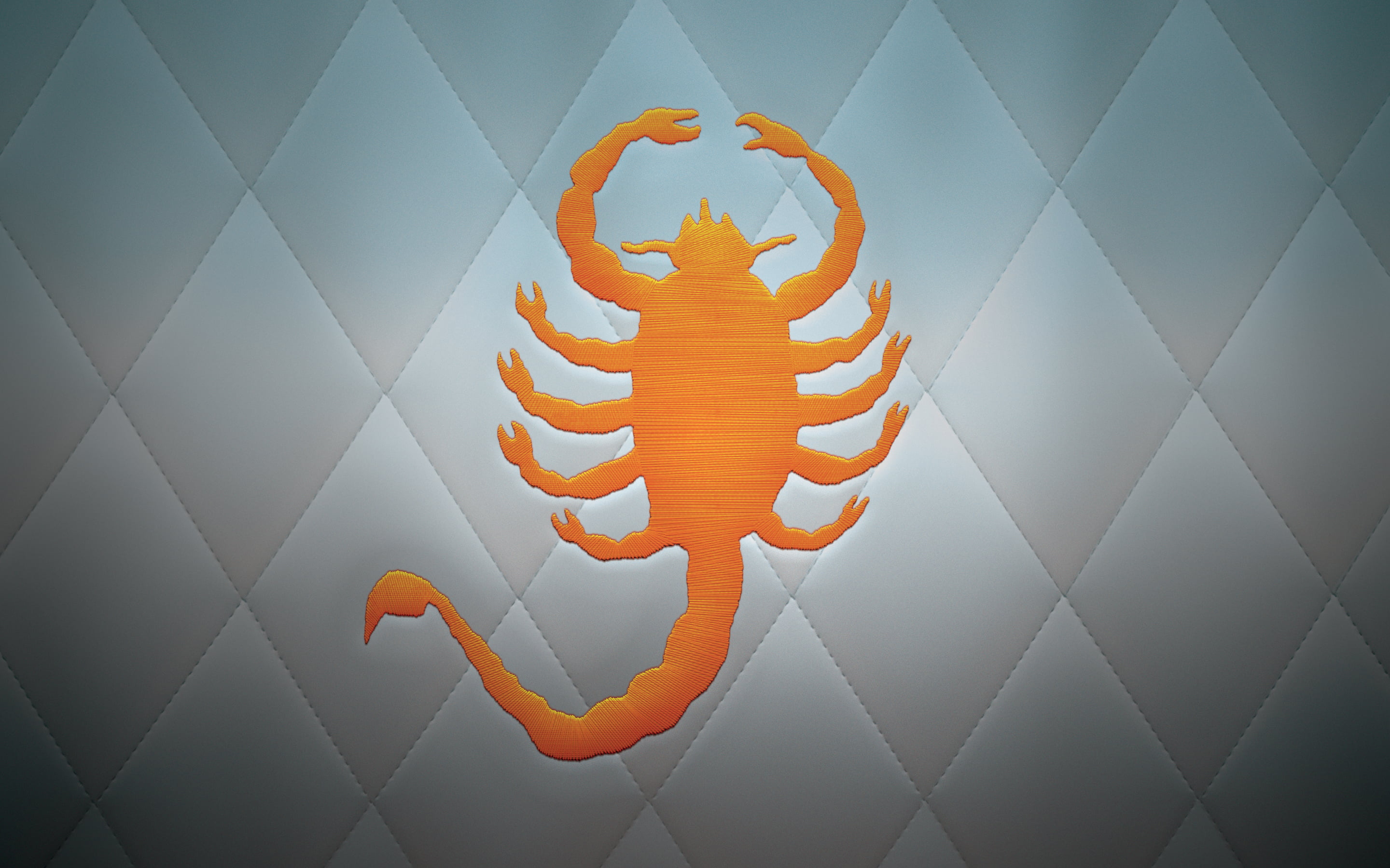 orange scorpion logo, Drive, scorpions, simple