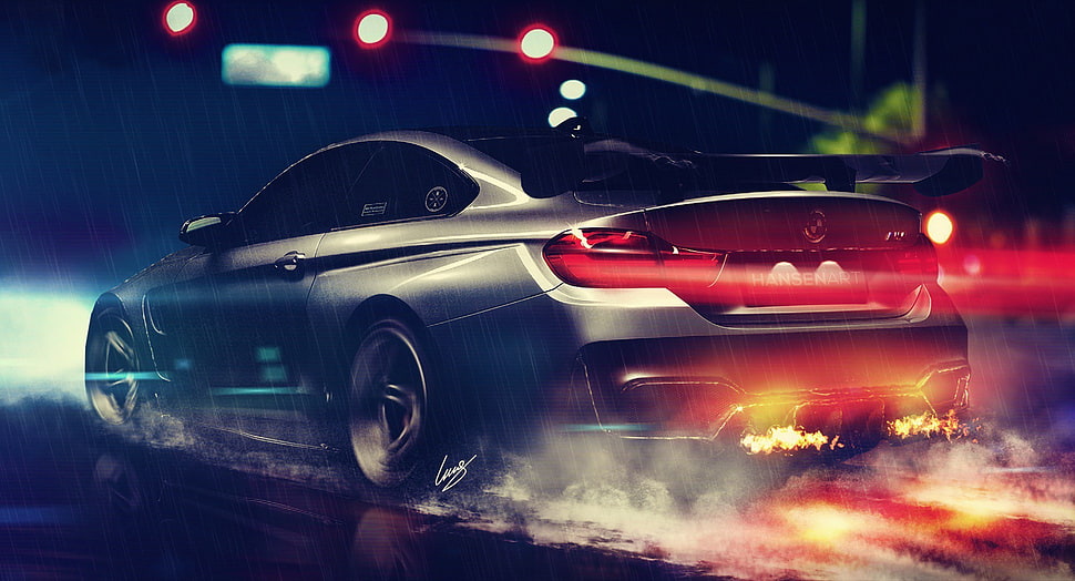 red and black car, car HD wallpaper