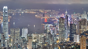 cityscape aerial photo HD wallpaper