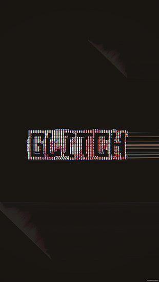 Glitch text on black background, glitch art, abstract, ASCII art