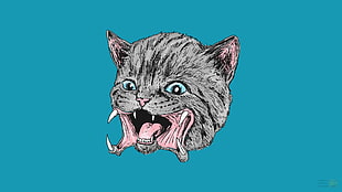 gray cat illustration, kittens, Alien vs. Predator, science fiction