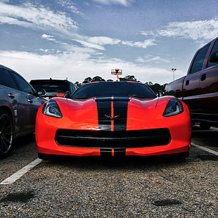 red and black Corvette C-series