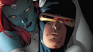 Cyclops and Mystiq clip art, X-Men, Mystique, superheroines, Cyclops