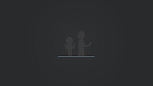 Rick Sanchez and Morty Smith silhouette wallpaper, Rick and Morty, fuck, silhouette, TV HD wallpaper