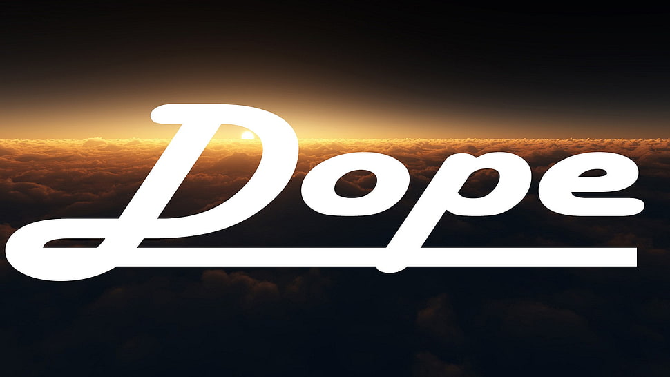 dope text, dope, sky, clouds, landscape HD wallpaper